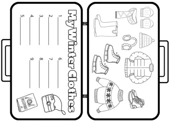 My Winter Clothes Mini Coloring Activity for Kids